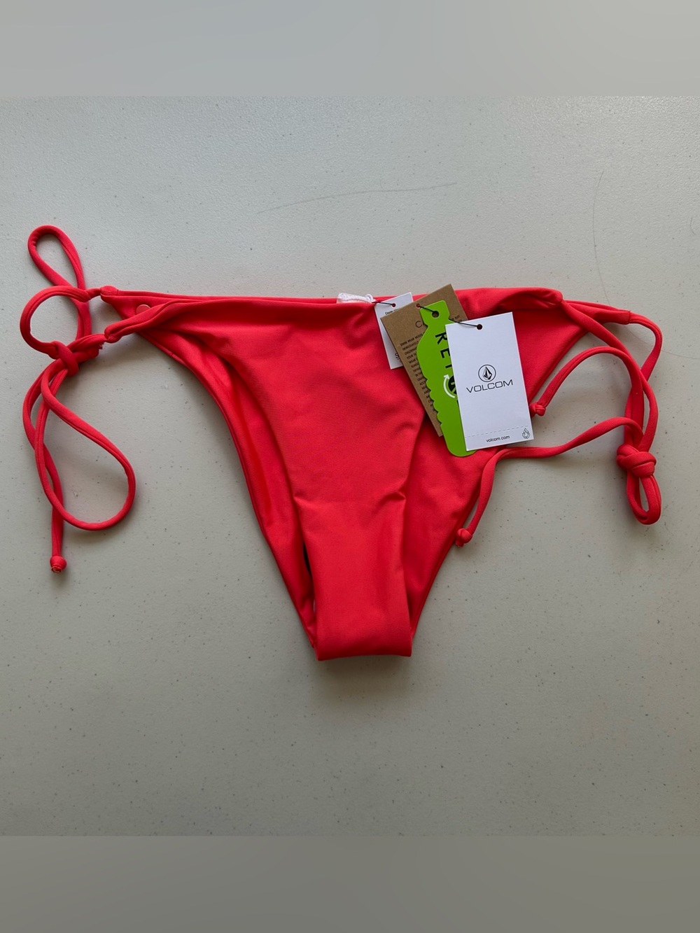 Volcom Bini Bottom XS Simply Seamless Skimpy Pink Red New